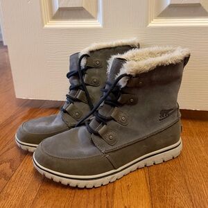 Women's Sorel Gray Fur-Lined Boots
